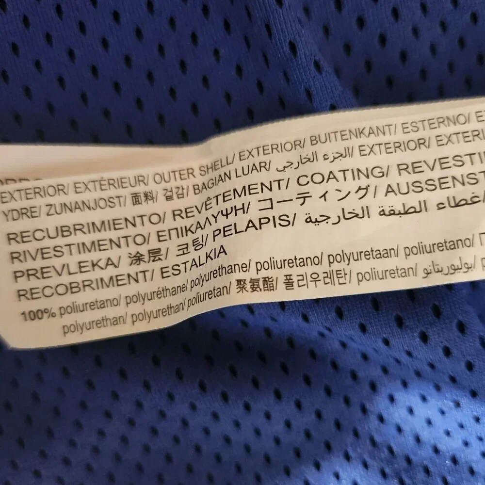 Zara Mens Blue Graphic Lightweight Jacket With Snap Buttons & Face Design